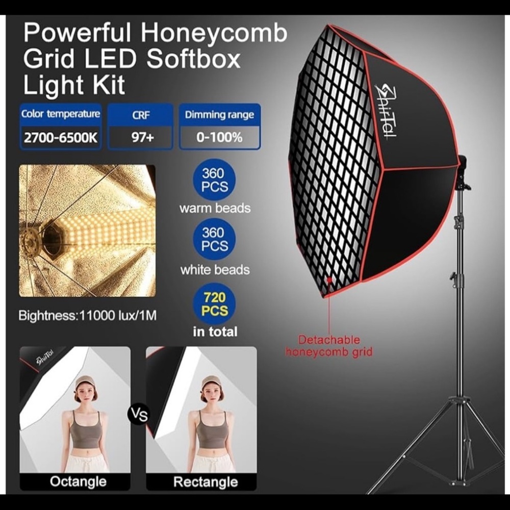 Softbox Lighting Kit led with remote - Picture 6 of 9